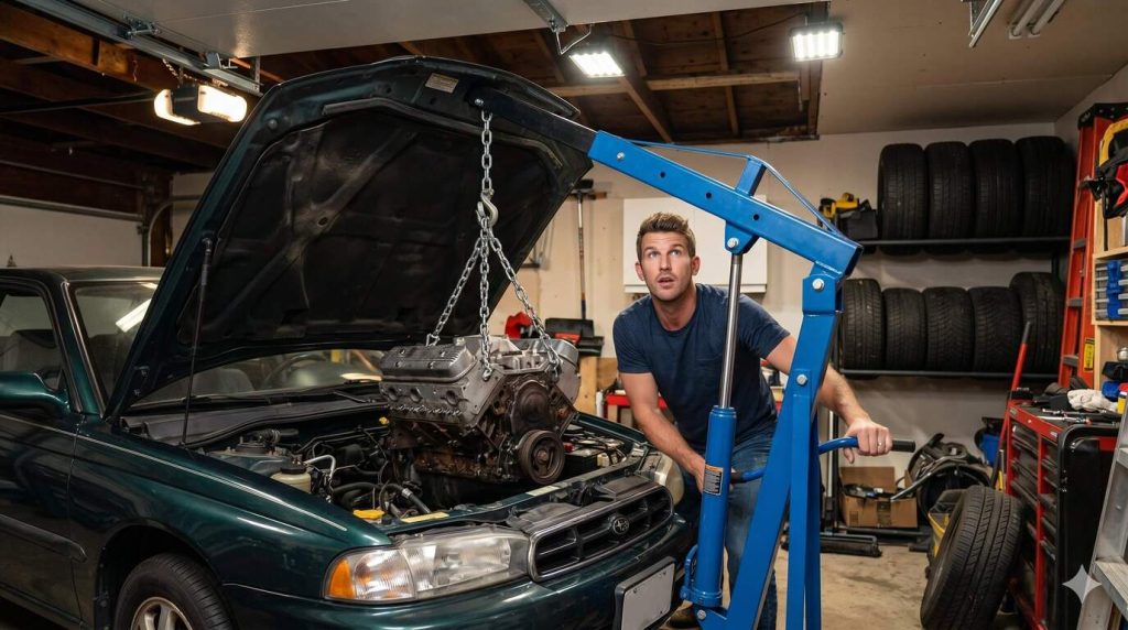 how high does an engine hoist lift